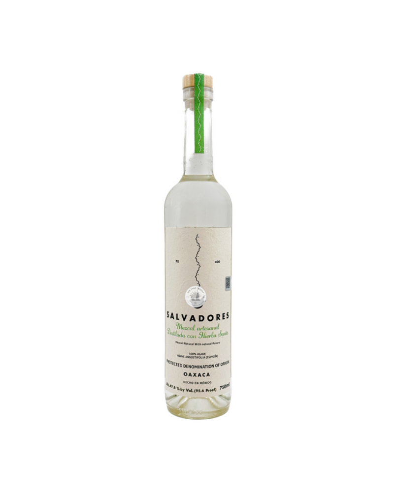 Salvadores Destilado con Hierba Santa Mezcal Artesanal 750mL