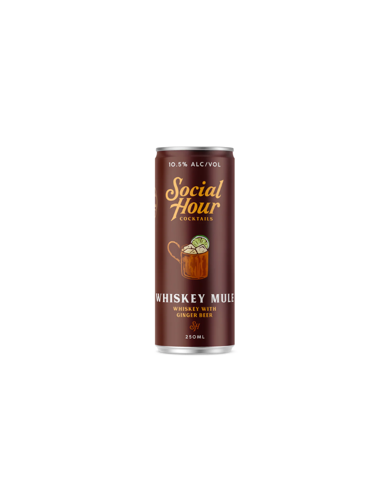 Social Hour Cocktails Whiskey Mule Can 250mL