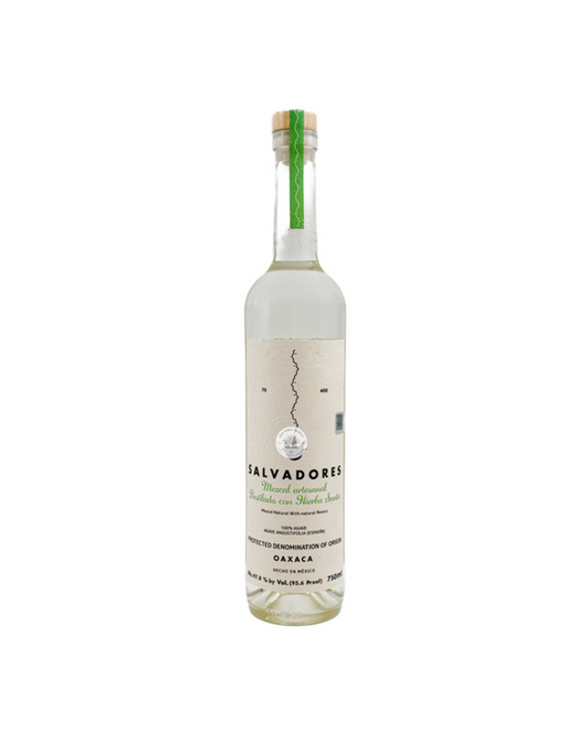 Salvadores Destilado con Hierba Santa Mezcal Artesanal 750mL
